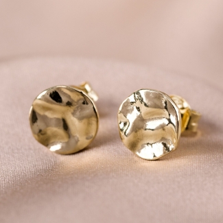 Sterling Silver Earrings Minimal Mirror gold