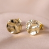Sterling Silver Earrings Minimal Mirror gold