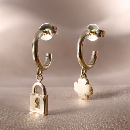 Sterling Silver Earrings My Lucky Charms gold