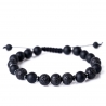 Men Bracelet Matte Onyx, Lava, Bloodstone