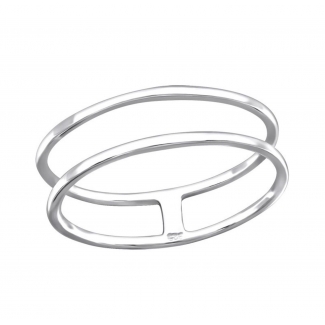 Gift: First Moment Fuchsia and silver scarf ring