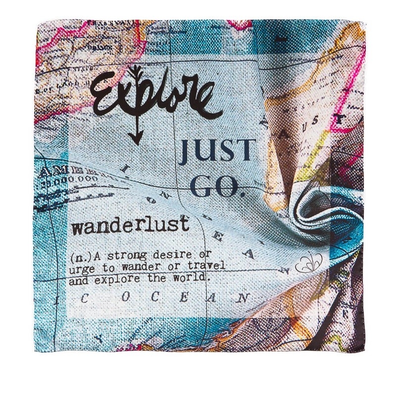 Silk Scarf Gaia Just go blu