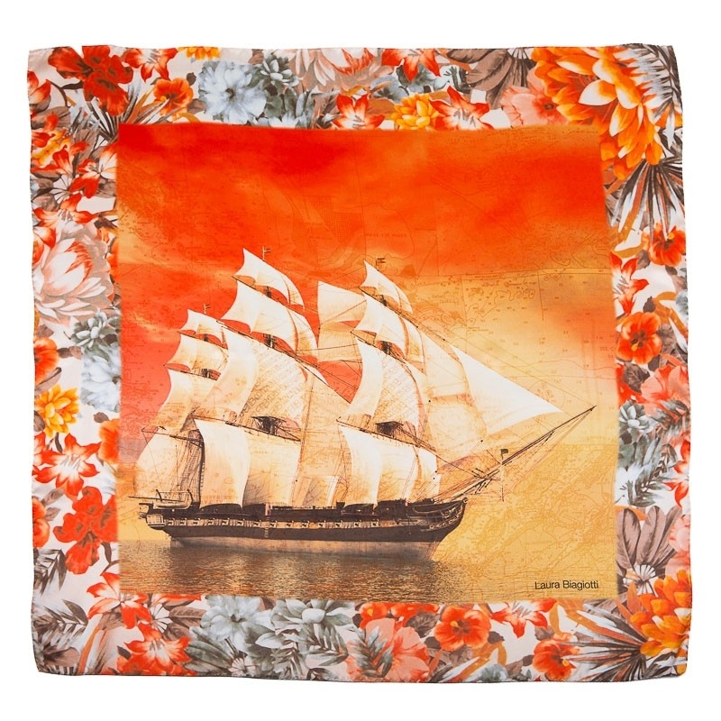 Silk Scarf Laura Biagiotti ships corai