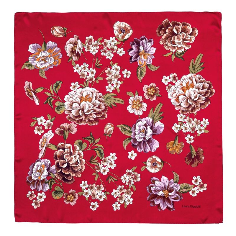 Silk scarf Irresistible Passion deep red