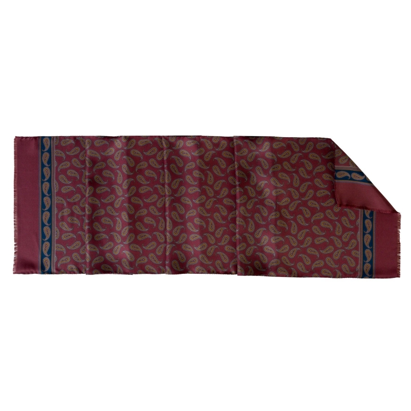 Men's silk scarf Uomo Savona bordeaux