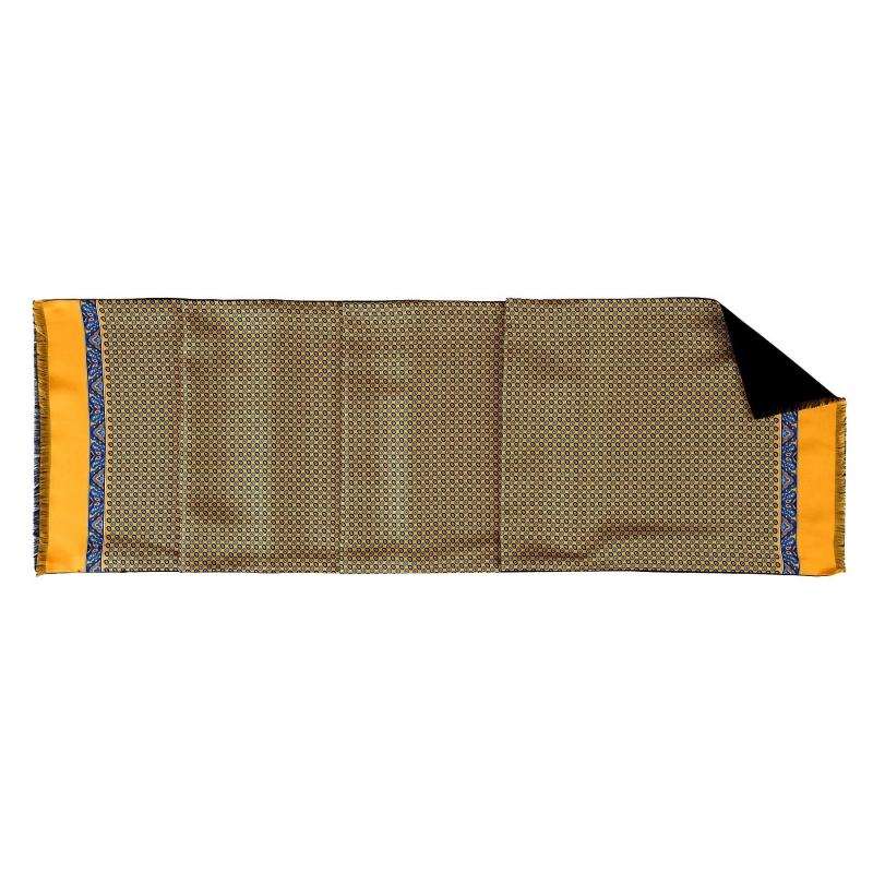 Men's silk and wool scarf Uomo Napoli yellow