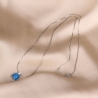 Colier argint Blue Tanzanite Cat Eye