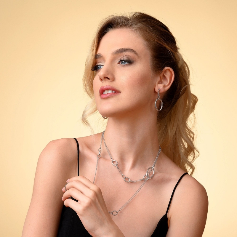 Gift Sterling 925 Silver Earrings and Necklace Endeavour