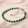 Slip Sterling Silver Bracelet Emerald green jade