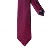 Silk tie red Como Knitted like navy