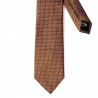 Silk tie caramel Como Brown Square