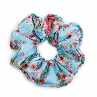 Turquoise flowered cherry hair twist 