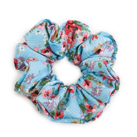 Turquoise flowered cherry hair twist 