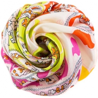 Paisley orange yellow hair rose 