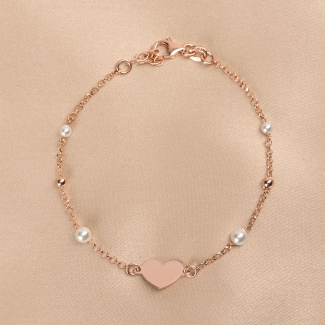Sterling Pink Silver Bracelet Sweet Pearl