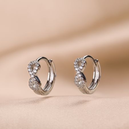 Sterling Silver Earings Infinity Symbol