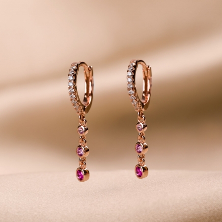 Sterling Pink Silver Earings Cool Shade fucshia