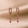 Sterling Pink Silver Earings Cool Shade fucshia