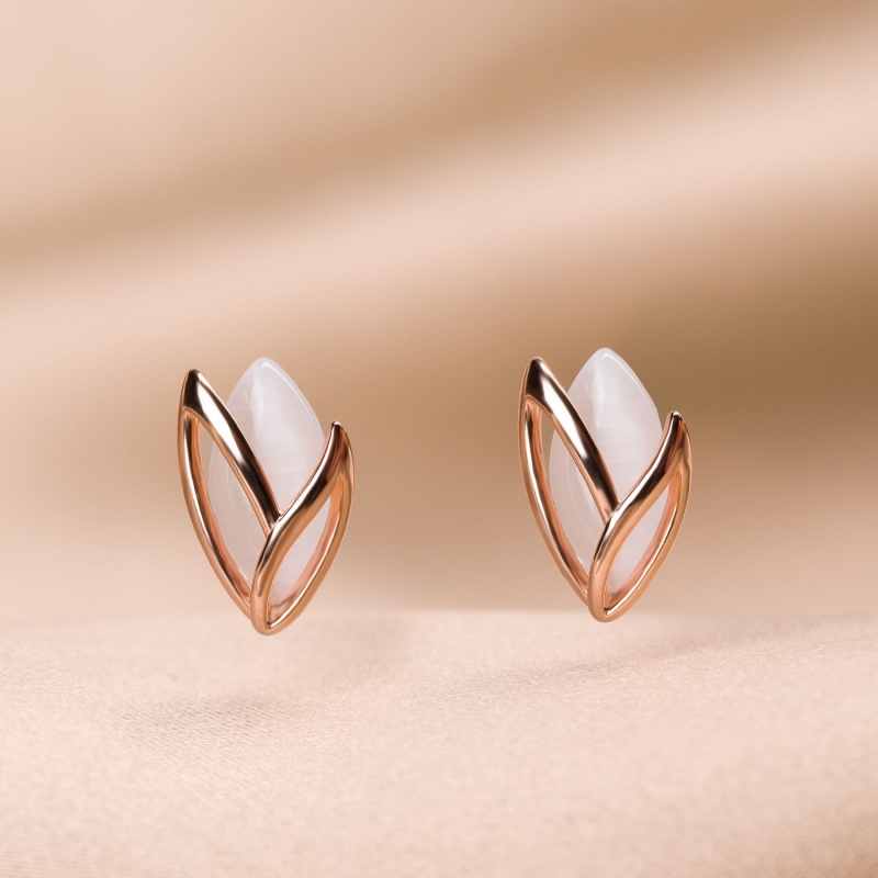 Cercei argint roz Spring Tribute