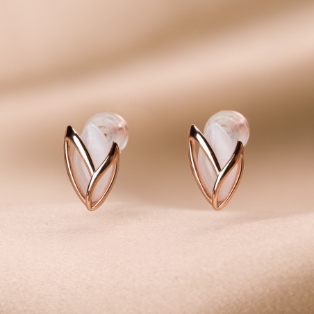 Cercei argint roz Spring Tribute