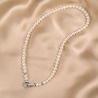 Sterling Silver Necklace Grace with cultured pearls