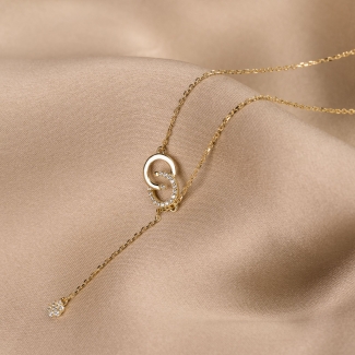 Colier argint Encounter gold