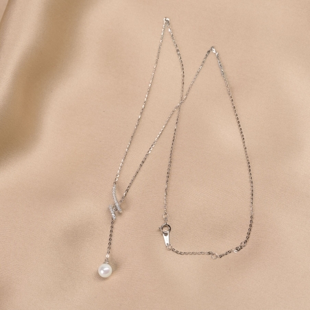 Colier argint Game of Pearl