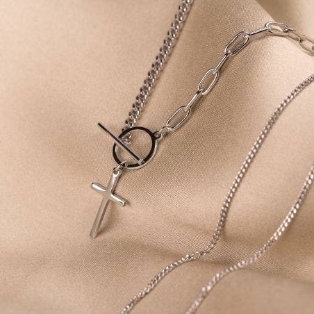 Sterling Silver Necklace Concept Jewelry Cross