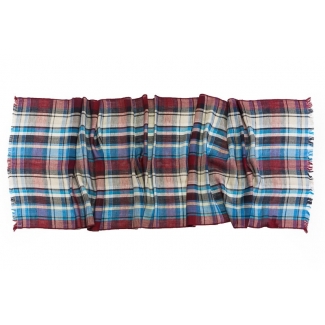 Scarf men Gaia blue plaid