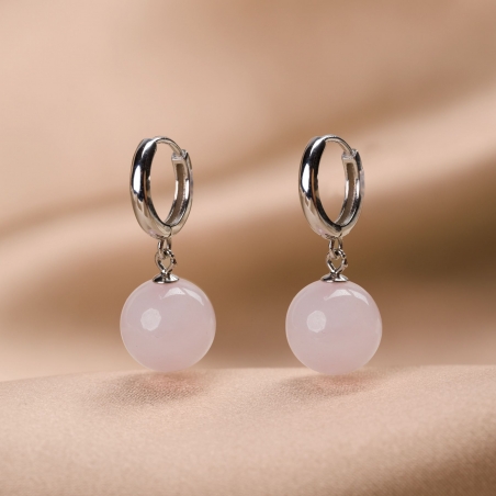 Cercei argint Everyday Classy Cuart roz