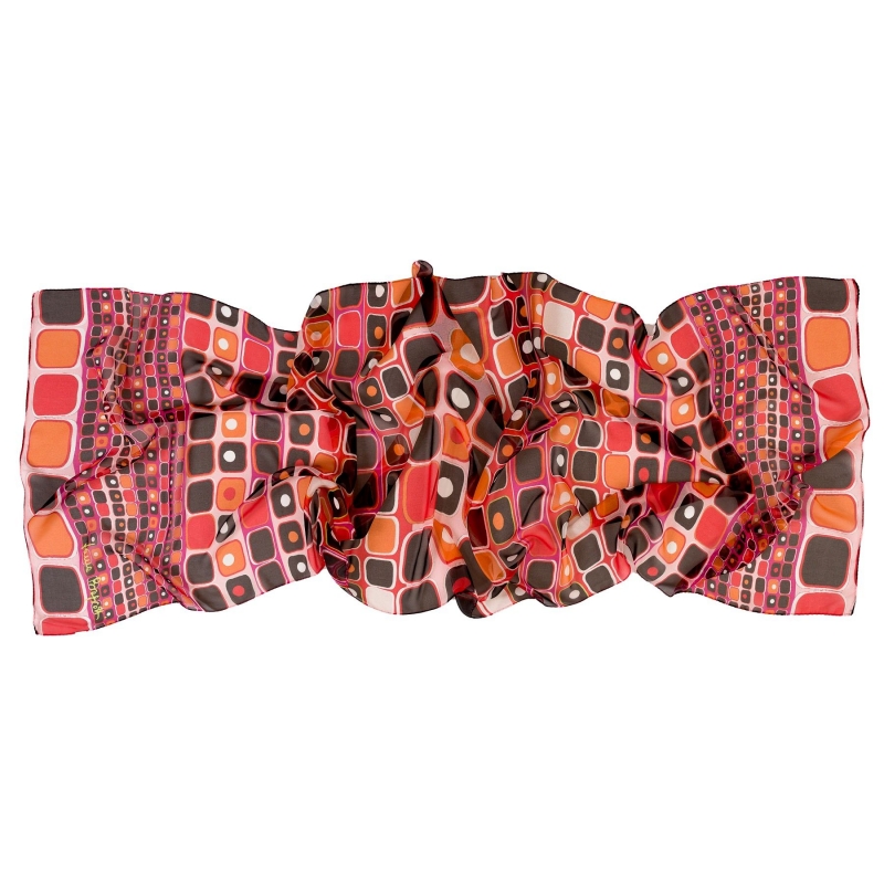 Silk shawl Mozaic Fucsia