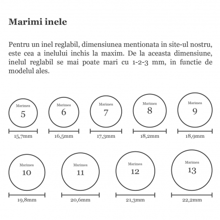 Inel argint reglabil Bold Match gold