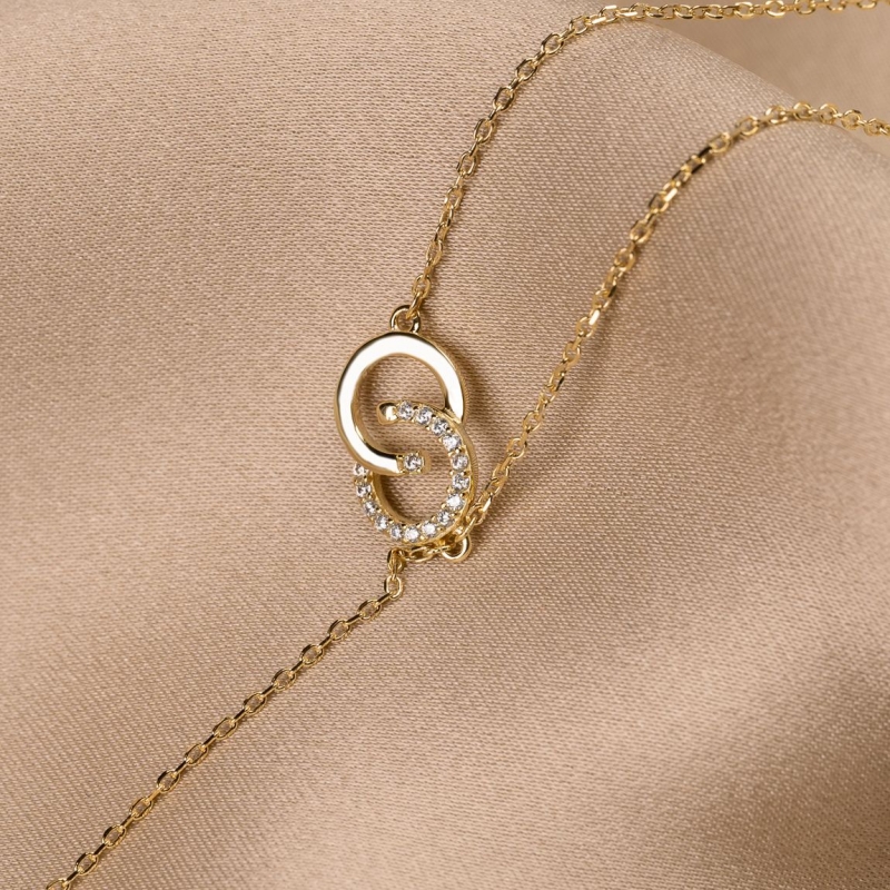 Sterling Silver Necklace Encounter gold