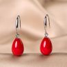 Sterling Silver Earrings My Way Red Mother Of Pearl