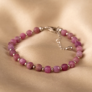 Bratara argint Ella Morandi rubin fatetat