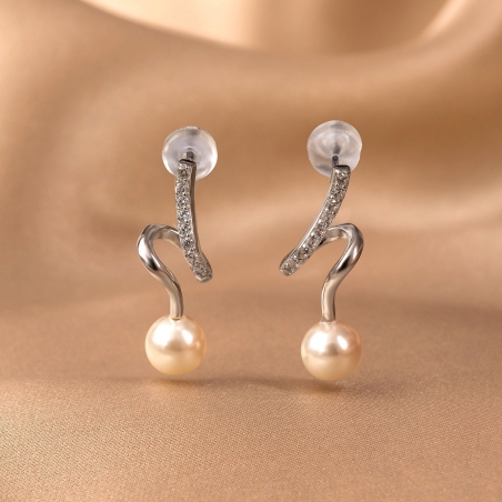 Sterling Silver Earrings Pearl's Signature