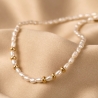 Sterling Gold Silver Necklace Hot Now Pearl