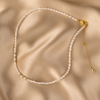 Sterling Gold Silver Necklace Hot Now Pearl