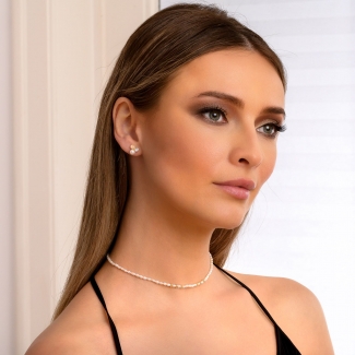 Choker argint Hot Now perle de cultura gold