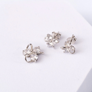 Cercei si pandant argint Lovely Flower