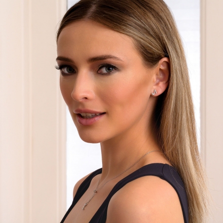 Cercei argint Minimal Music Notes