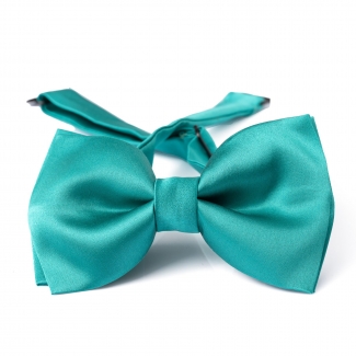 Green silk bow tie