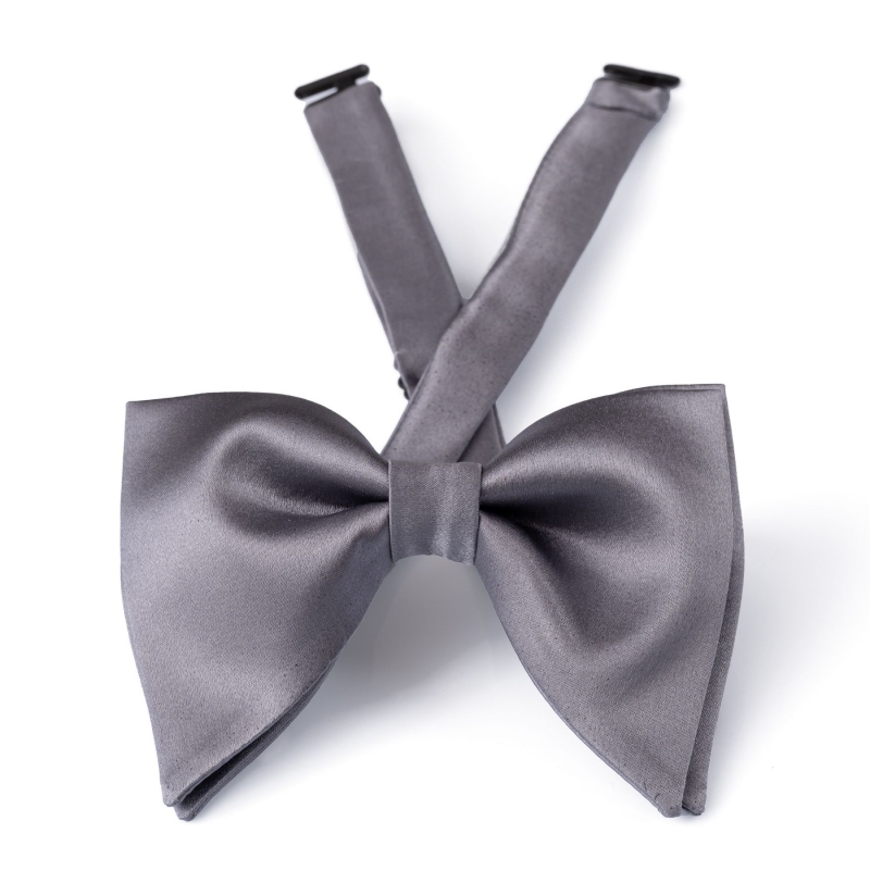 Butterfly Grey Sourise Silk Bow Tie M