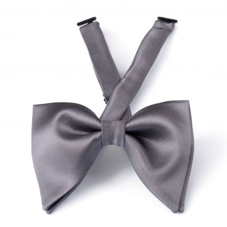 Butterfly Grey Sourise Silk Bow Tie M