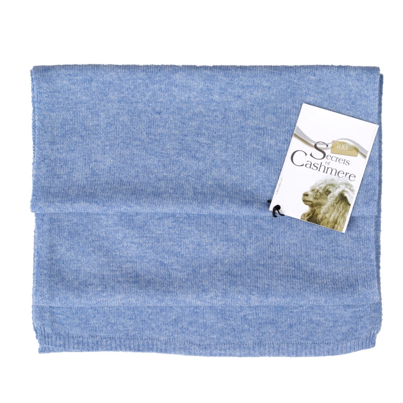Cashmere scarf Blue Clair Chine