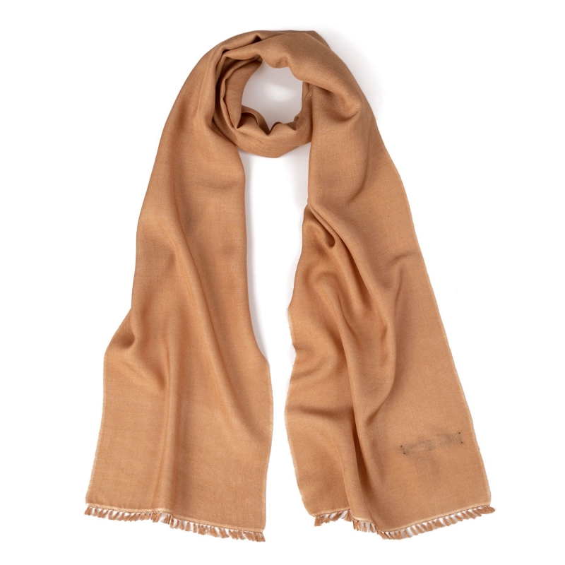 Cashmere and silk scarf Camello