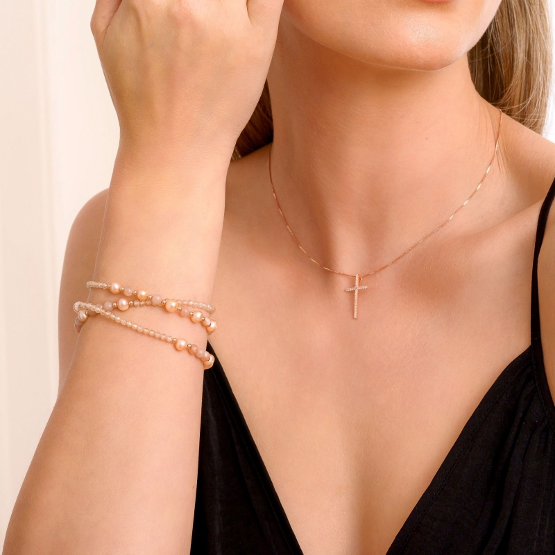 Sterling Silver Bracelet So Cool 2 in 1 Sun Stone