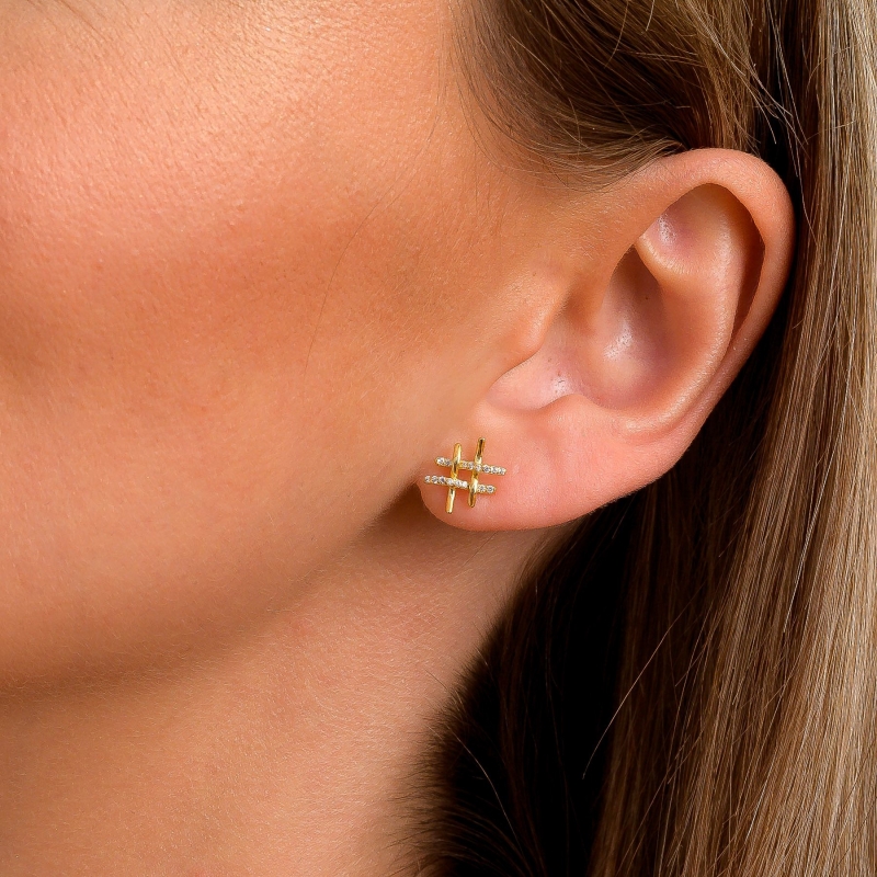 Sterling Silver Earrings Minimal Diez