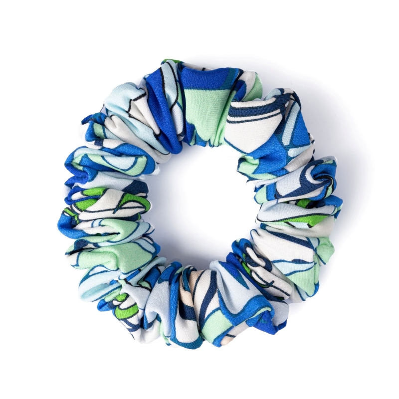Pucci Style mint silk Hair Twist Scrunch