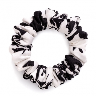 Hair Twist matase Scrunch Roses Black&White